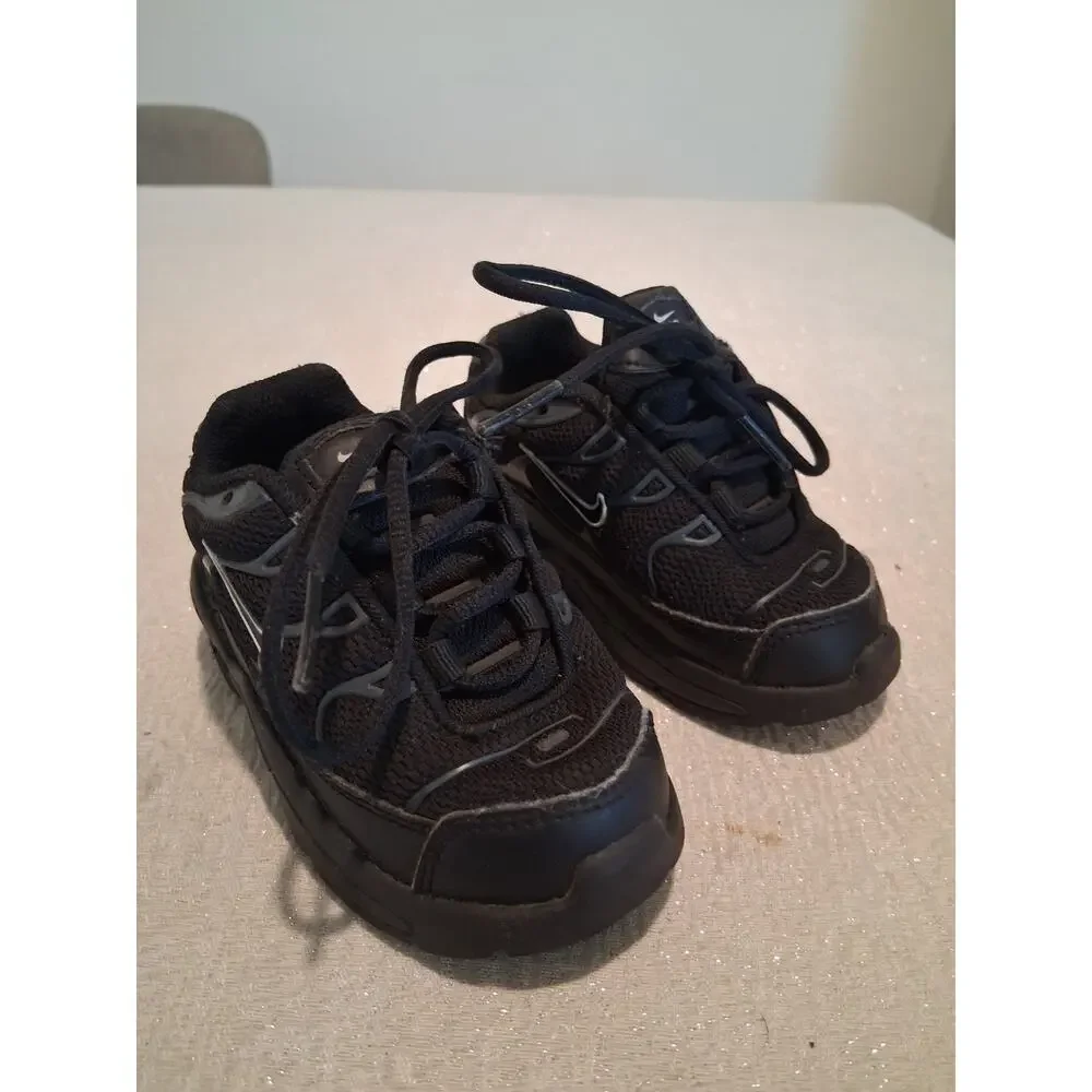 Nike Air Max Plus TD Black Pure Platinum 314730-053 Toddler Size 6C NO INSOLES